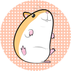 Hamster On Cute Background Sticker