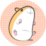 Hamster On Cute Background Sticker