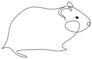 Hamster One Line Drawing Sticker