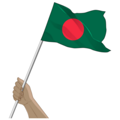 Hand Bangladesh Flag Sticker