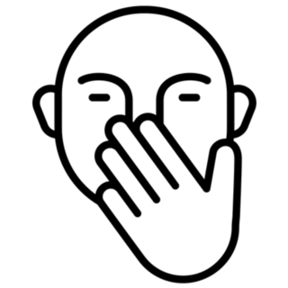 Hand Covers Nose Icon Sticker