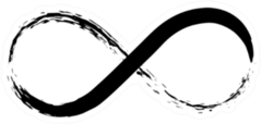 Hand Draw Grunge Symbol Of Infinity Illustration Sticker
