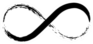 Hand Draw Grunge Symbol Of Infinity Illustration Sticker