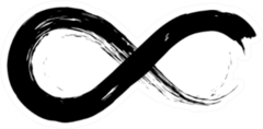 Hand Draw Grunge Symbol Of Infinity Sticker
