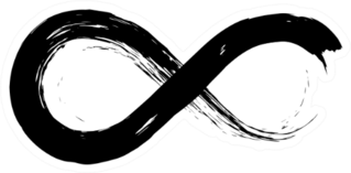 Hand Draw Grunge Symbol Of Infinity Sticker