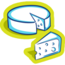 Hand Drawing Of Swiss Cheese Blocks Sticker