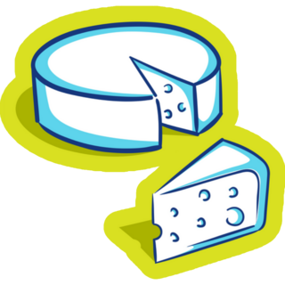 Hand Drawing Of Swiss Cheese Blocks Sticker