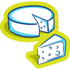 Hand Drawing Of Swiss Cheese Blocks Sticker