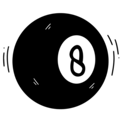 Hand Drawn 8 Ball Sticker