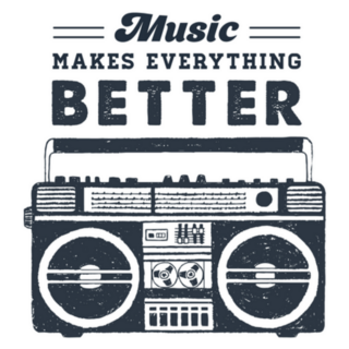 Hand Drawn 90s Themed Music Makes Everything Better Sticker