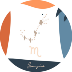 Hand Drawn Abstract Astrology Scorpio Sticker