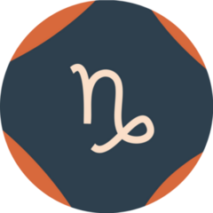 Hand Drawn Abstract Capricorn Modern Sticker