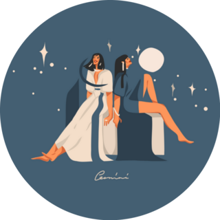 Hand Drawn Abstract Gemini Sticker