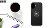 Hand Drawn Abstract Scorpio Sticker on a Phone (New) example