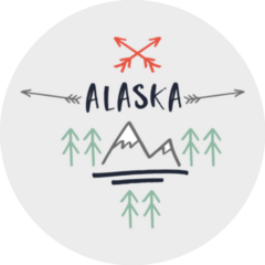 Hand Drawn Alaska Elements Sticker