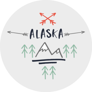 Hand Drawn Alaska Elements Sticker