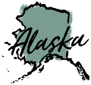 Hand Drawn Alaska State Sticker