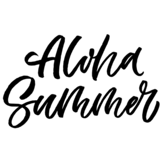 Hand Drawn Aloha Summer Lettering Sticker