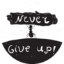 Hand Drawn Ant, Never Give Up Sticker