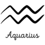 Hand Drawn Aquarius Zodiac Simple Sticker 