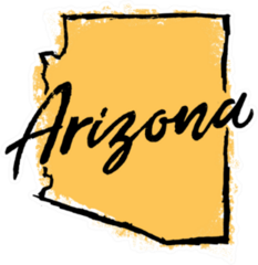 Hand Drawn Arizona State Sticker