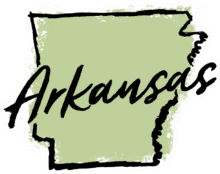 Hand Drawn Arkansas State Sticker