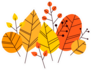 Hand Drawn Autumn Leaves Sticker