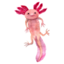 Hand Drawn Axolotl Pink Sticker