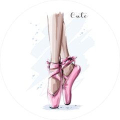 Hand Drawn Ballet Dancer Legs Sticker