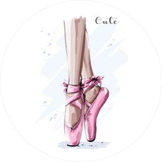 Hand Drawn Ballet Dancer Legs Sticker