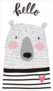 Hand Drawn Bear Saying Hello Sticker