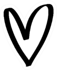 Hand Drawn Boho Heart Sticker