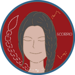 Hand Drawn Cartoon Scorpio Sticker