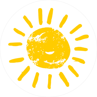 Hand Drawn Cartoon Sun Sticker