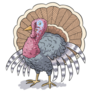 Hand Drawn Cartoon Turkey Sticker