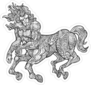 Hand Drawn Centaur In Zentangle Style Sticker