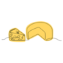 Hand Drawn Cheese Sketch Sticker