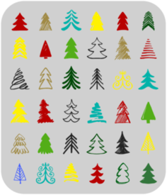 Hand Drawn Christmas Tree Sticker