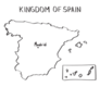 Hand Drawn Country Map Kingdom Of Spain Sticker