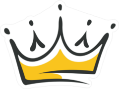 Hand Drawn Crown Sticker