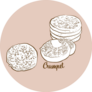 Hand-drawn Crumpet Bread UK Illustration Sticker