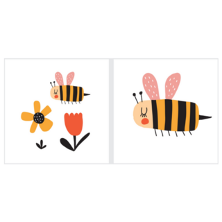 Hand Drawn Cute Flying Bee Illustration Sticker