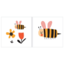 Hand Drawn Cute Flying Bee Illustration Sticker