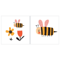 Hand Drawn Cute Flying Bee Illustration Sticker