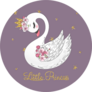 Hand Drawn Cute Little Princess Swan On Purple Sticker