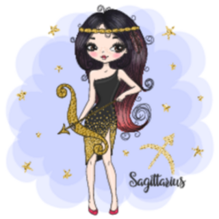 Hand Drawn Cute Sagittarius Zodiac Illustration Sticker