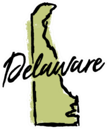 Hand Drawn Delaware State Sticker