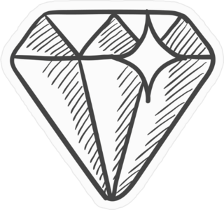 Hand Drawn Diamond Sticker