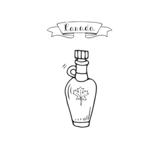 Hand Drawn Doodle Canadian Maple Syrup Sticker