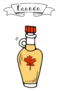 Hand Drawn Doodle Canadian Maple Syrup 
